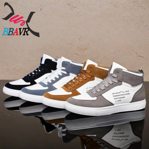 Zapatos para Hombre, Versión Coreana de las Zapatillas de Moda de Caña Alta, Blancas y Negras, Casuales, Deportivas, para Skateboard - Product Image 6
