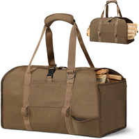 Sac en bois de chauffage en toile surdimensionné durable Log Camping Outdoor Holder Carry Storage Bag Waterproof Firewood Canvas Bag
