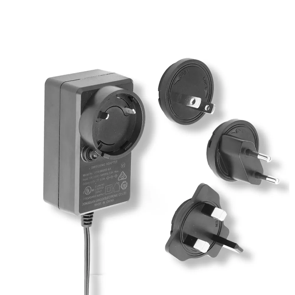 Новое поступление, блок питания 12 В, 2 А со сменной вилкой для ЕС, США, Великобритании, Австралии, источник питания переменного тока 12 В, 2 А с сертификатами CE, UL, TUV