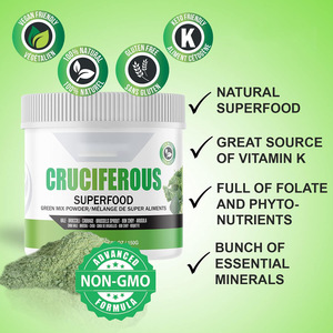 Cruciferous Greens150g y Superfood Powder Suplemento de hierbas naturales puras Apoya el peso saludable Paquete OEM