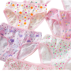 Braguitas de Algodón 100% para Mujer, Cintura Media, Estampado Floral, Transpirables, Tejidas, para Uso Diario, Secado Rápido, Logotipo Personalizado - Product Image 1