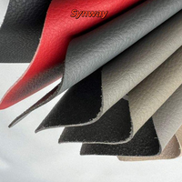 Cuir PVC 1,2 mm avec support tricoté, imperméable, élastique, résistant à l'usure, couleur unie pour textiles de maison, meubles et intérieur automobile