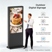 Pantalla de Señalización Digital LCD Android de 55 y 65 Pulgadas, Resistente al Agua, para Publicidad Exterior Comercial y Pública