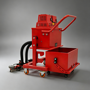 Système d'aspiration industriel manuel à double tête avec engrenage et moteur pour le nettoyage des surfaces en béton - Product Image 2