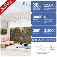 Ventilateur de plafond 1stshine de haute performance, style luxueux, très bien noté, écologique, de qualité commerciale, facile à installer, avec éclairage LED