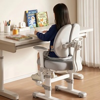 Chaise d'étude moderne et minimaliste en métal pour enfants, avec posture correcte et hauteur réglable, idéale pour le bureau, l'école et le salon