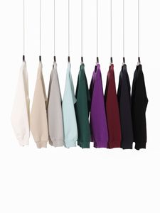 Fabricantes de ropa personalizados Otoño e Invierno básico 400G Color sólido cuello redondo sudadera suelta sudadera de manga larga para <span class=keywords><strong>hombre</strong></span> - Product Image 3