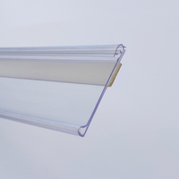 Étiquette de prix en PVC transparent Huasso, porte-étiquette, bande de données avec installation facile, 60x50mm pour l'affichage en supermarché ZT-A-03