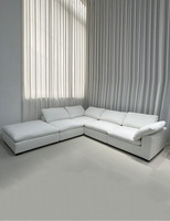 Canapé modulaire droit en tissu, style nuage, à assise profonde, avec dossier coussin, en forme de L, pour salon et hôtel, OEM