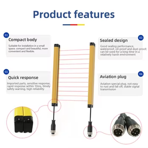 Phía Trước Siêu Mỏng An Toàn Ánh Sáng Rèm Cảm Biến Bảo Vệ Các Nhà Sản Xuất Phát Hiện Khoảng Cách 7M Quang Điện Bức Màn của Đèn - Product Image 2