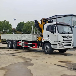 Grúa montada en camión plegable FAW 6*4 25 toneladas directa de fábrica con plataforma de transporte de carga a la venta - Product Image 2