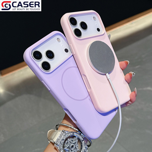 Silicone liquido opaco pulsante integrato puro colore sottile anello magnetico morbida pelle sensazione fonecase per <span class=keywords><strong>iphone</strong></span> 17pm/air/pro 16 - Product Image 4