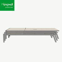 Ensemble de meubles de patio d'extérieur, chaise longue, balcon, piscine, chaises longues en aluminium pour la plage, imperméable, jardin, hôtel