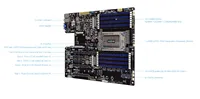 Carte mère serveur ATX reconditionnée KRPA-U16, compatible avec les processeurs EPYC 7003/7002 Socket SP3, EEB, PCI 4.0/3.0, 16 emplacements DDR4, quatre SATA
