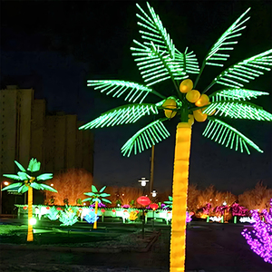 Luce Decorativa <span class=keywords><strong>LED</strong></span> 3D a Forma di Palma di Cocco IP65 in PVC per Esterni, per Decorazioni Natalizie, Halloween, Matrimoni e Strade - Product Image 1