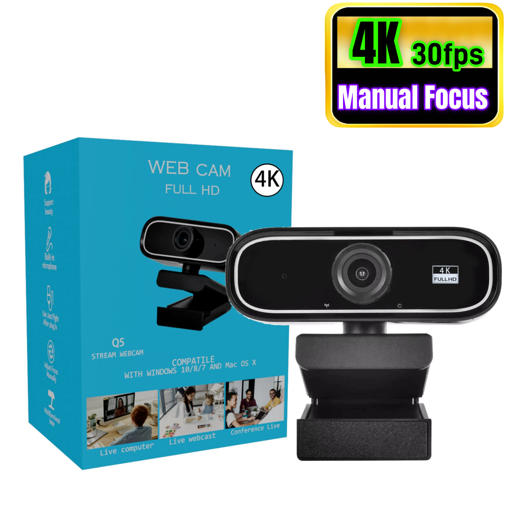 4K Mise au point manuelle Noir