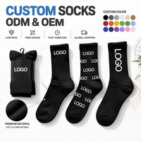 Chaussettes de sport personnalisées en gros pour hommes, respirantes, en coton, pour la course et le fitness, avec logo
