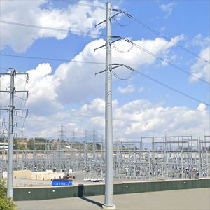 Torre Monopolo in Acciaio Tubolare Poligonale Conica per Trasmissione di Potenza, per Transizione da Sottostazione a Rete, con Sezioni Flangiate e Funzione di Salita - Product Image 3