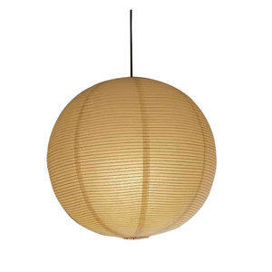 Japanese Style Round Paper Chandelier Led <b>Light</b> Source E26 Single Head For Living Room And <b>Dining</b> Room - Product Image 5