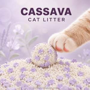 Litière pour chat en cassava naturelle, agglomération rapide, sans poussière, écologique, sable pour chat, fabricant OEM - Product Image 1