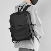 Sac d'école noir grande capacité pour étudiants hommes Business sac à dos étanche pour ordinateur portable