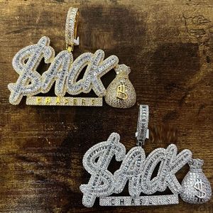 Collana con Ciondolo a Forma di Borsa con <span class=keywords><strong>Pietre</strong></span> CZ per Uomo, Gioielli Hip Hop - Product Image 3