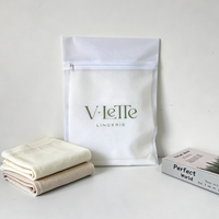 Sac de lavage en maille polyester durable avec fermeture éclair pour blouses, soutiens-gorge, bas, collants, sous-vêtements et lingerie, personnalisable avec logo