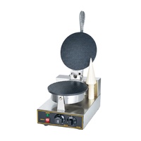 Machine à gaufres électriques commerciale avec plaques antiadhésives en acier inoxydable pour bar à collations et café