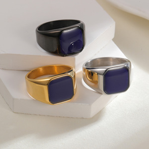 Bague simple et lisse en acier inoxydable pour hommes et femmes, personnalisable, vente en gros - Product Image 5