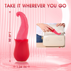 Vibratore Massaggiatore Realistico Ricaricabile USB a Forma di Lingua per Piercing, Giocattolo Sessuale per Donne, Miglior Vibratore a Lingua - Product Image 4