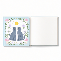 Buku Sketsa Cetak UV Persegi 19*19cm, Cetak Kustom, Sampul Keras, Buku Gambar, Hadiah