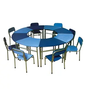 최신 북유럽 아이 어린이 실내 유치원 학교 테이블과 의자 세트 유치원 가구