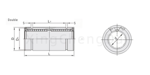 Serie <span class=keywords><strong>de</strong></span> alta precisión LMUW SLMUW Rodamientos lineales <span class=keywords><strong>de</strong></span> recirculación <span class=keywords><strong>de</strong></span> <span class=keywords><strong>bolas</strong></span> dobles - Product Image 6