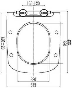 SU033 Moderno <span class=keywords><strong>WC</strong></span> <span class=keywords><strong>Tapa</strong></span> de asiento de inodoro UF PP Urea Material Cierre suave Resistente a la oxidación Bisagras universales Uso en Hotel Plástico cuadrado - Product Image 5