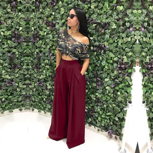 <span class=keywords><strong>Pantaloni</strong></span> <span class=keywords><strong>lunghi</strong></span> <span class=keywords><strong>Palazzo</strong></span> elasticizzati da donna Plus size <span class=keywords><strong>pantaloni</strong></span> <span class=keywords><strong>lunghi</strong></span> <span class=keywords><strong>a</strong></span> vita alta larghi elasticizzati e Slim Fit Casual con tasca - Product Image 5