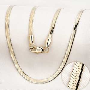 स्टेनलेस स्टील सांप चेन 316 14k 18k सोने की चांदी की ललक वाली महिला ने गहने मोटी कोटिंग वाटरप्रूफ पहुंच परीक्षण किया - Product Image 1