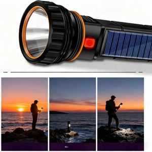 Lampe torche solaire Alecter APH-L19, Power Bank 5W, rechargeable par USB-C, étanche IP53, 1000 lumens, certifiée TUV, 1200mAh, 6-8h - Product Image 4