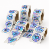 Etiquetas Rectangulares Holográficas Plateadas con Láser, Rollo de Etiquetas Personalizadas para Empaquetado de Cosméticos, Frascos de Alimentos, Electrónicos, Marca Privada OEM