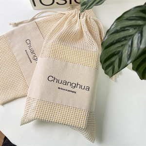 Bolsas de Malla de Algodón Orgánico Reutilizables y Personalizables con Cordón para Compras de Frutas y Verduras - Product Image 4