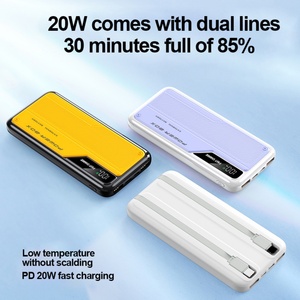 Personalized Fast <b>Charging</b> 10000mah 20000mah 30000mah Portable Powerbank <b>Cable</b> LI-Polymer Battery Mobile Phone Battery Bank - Product Image 4