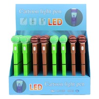 Bolígrafos de Lujo con Logotipo Personalizado O&Q, Bolígrafos con Diseño de Baloncesto LED para Niños, Tema Deportivo, Punta de 0.7 mm, Tinta Negra/Azul, 15.1 cm, Plástico Laminado, Regalo