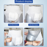 Culottes menstruelles jetables roses de haute qualité pour femmes, respirantes, super absorbantes, avec feuille arrière en tissu et côtés absorbants