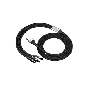 Cable de Carga Rápida 3 en 1 de 100W con <span class=keywords><strong>Micro</strong></span> USB 3.0 y Tipo-C, Trenzado de Nailon, Conductor de Cobre Puro, para Teléfonos/Tabletas/Bancos de Energía, 12 Meses de Garantía - Product Image 1