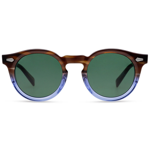 แว่นกันแดดทรงกลมวินเทจ กรอบอะซิเตท เลนส์ TAC ป้องกันรังสียูวี 400 แฟชั่นสำหรับทุกเพศ รับทำโลโก้ - Product Image 1