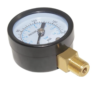 เกจวัดแรงดันอลูมิเนียมอัลลอยด์ใหม่ ขนาด 1/4 นิ้ว เกลียว NPT ตัวผู้ 0 ถึง 60 PSI สำหรับชุดบำบัดลมในโรงงานผลิตสำหรับขายปลีก - Product Image 3