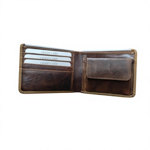 Waterproof Men's Genuine Leather Open Closure Short Star Pattern Fashion Credit Card Wallet - Product Image 2