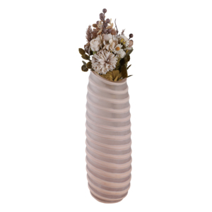 Vaso decorativo in vetro intagliato per composizioni floreali da appoggio, per soggiorno, camera da letto, ufficio. - Product Image 2