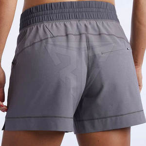 2024 Summer Mid-Waist Athletic Shorts Women Custom Logo Pocket Decoration Breathable Fleece Fabric Casual <b>Drawstring</b> Design High - Product Image 2