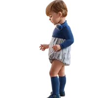 Vestiti per bambini personalizzati abbigliamento per bambini maglione lavorato a maglia tinta unita in tessuto di cotone a maniche lunghe pagliaccetto per bambina