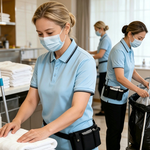 Uniforme de Hotel para <span class=keywords><strong>Servicio</strong></span> Doméstico, Limpieza de Habitaciones, Oficinas, Edificios, Hospitales, Propiedades, Personalizado con Etiqueta Privada - Product Image 2